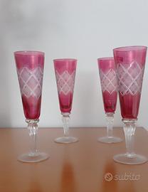 bicchieri flute vetro Murano 