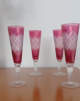 bicchieri flute vetro Murano 