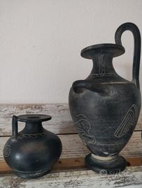 Brocca e Vasetti in Bucchero Etruschi