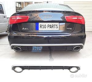DIFFUSORE AUDI A6 4G 11-14 LOOK RS + TERMINALI DI 