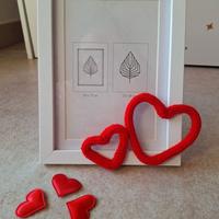 Portafoto con decorazione a cuori