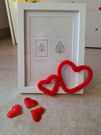 Portafoto con decorazione a cuori