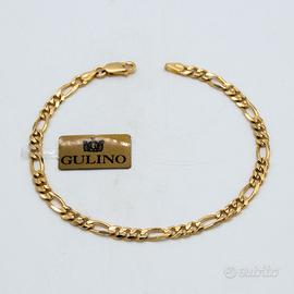 Bracciale uomo pieno in oro giallo 18 k D.14