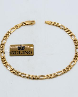 Bracciale uomo pieno in oro giallo 18 k D.14