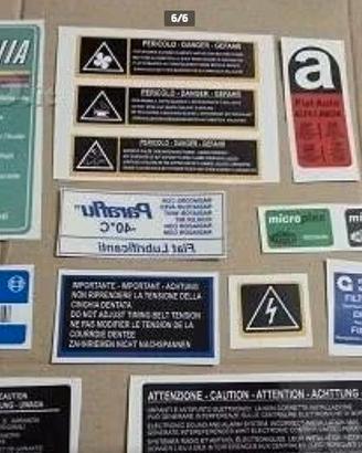 Adesivi motore lancia delta hf uno