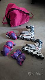 Pattini in linea Rollerblade  tg29-32 e accessori 
