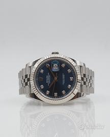 Rolex Datejust 41 Blue Diamond Dial Jubilee