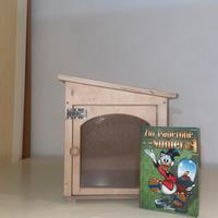 casetta per bookcrossing  libri decoupage