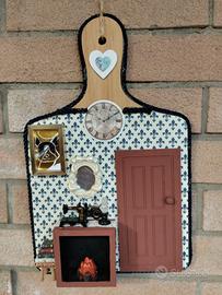 Tagliere decorato come un salotto stile retro'!