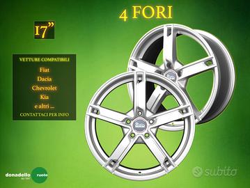 Cerchi in Lega 17" Fiat, Dacia, Kia e altri