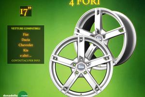 Cerchi in Lega 17" Fiat, Dacia, Kia e altri