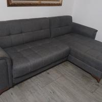 divano a letto  in tessuto a cassettone 