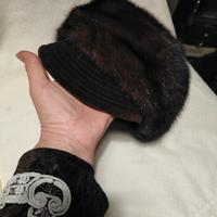 cappello pelliccia Vintage con visiera