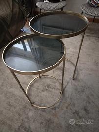 Tavolini salotto Maison du Monde vetro e metallo