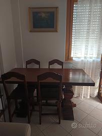 tavolo con 4 sedie Arte povera 