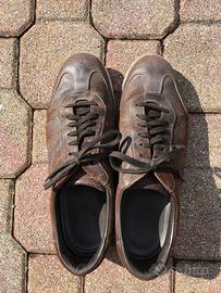 Sneaker SANTONI in pelle vintage marrone n. 8 1/2