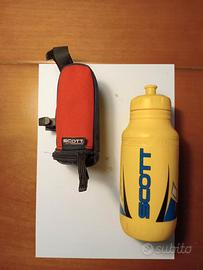 bicicletta borraccia + borsa accessori attrezzi