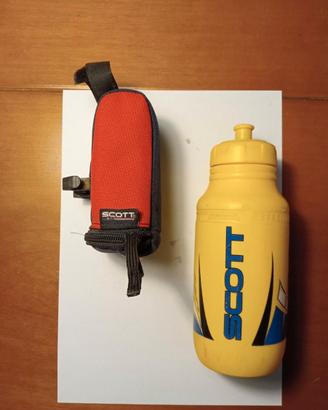 bicicletta borraccia + borsa accessori attrezzi