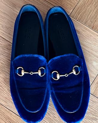 Scarpe velluto blu. Taglia 35