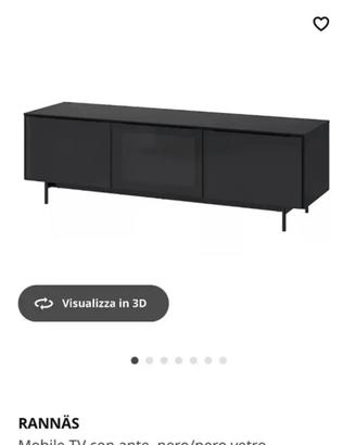 Mobile tv ikea ante in vetro nero