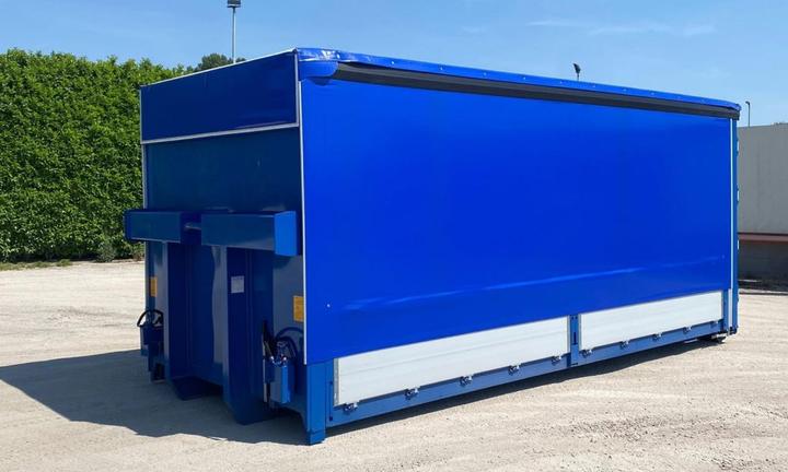 CONTAINER SCARRABILE NUOVO CENTINATO CON ALZA