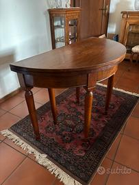 Tavolo Consolle a Mezzaluna – Legno Massello