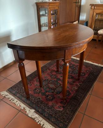 Tavolo Consolle a Mezzaluna – Legno Massello
