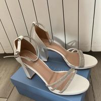 Sandali bianchi n.40 ideali sposa