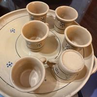 Servizio in ceramica artigianale dipinta a mano