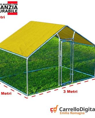 Gabbia per Polli 3x2m x h 2 m – 6 mq - giallo