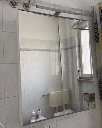 Contenitore Specchio con luce bagno