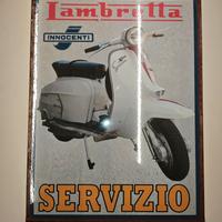 Insegna targa Pubblicitaria innocenti Lambretta