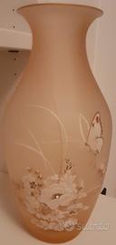 Vaso in vetro satinato rosa