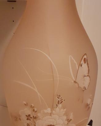 Vaso in vetro satinato rosa