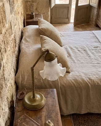 Lampada da tavolo ottone vintage