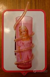 Bicchiere Barbie con Cannuccia Vintage 1997