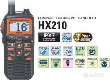 VHF HX210 portatile