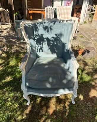 Poltrona vintage stile Luigi Filippo