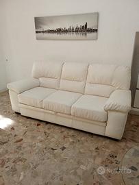 divano letto ecopelle bianco 