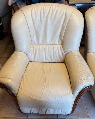 Coppia poltrone in pelle