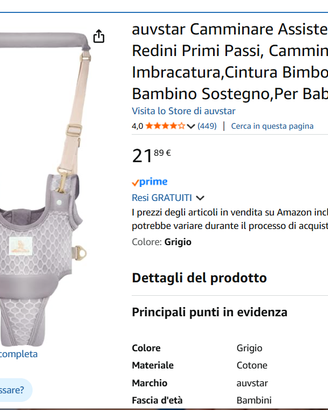 Redini primi passi bimbo