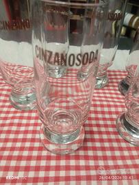Set 6 bicchieri Cinzano Soda vintage – nuovi
