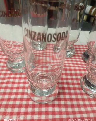 Set 6 bicchieri Cinzano Soda vintage – nuovi