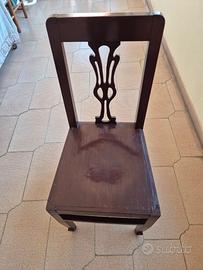 SET ANTICO LUTERMA — 6 SEDIE + PANCA | ESTONIA, AN