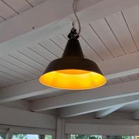 Lampada a cappello di strega vintage industrial