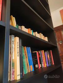 Libreria grande in legno massello nero opaco