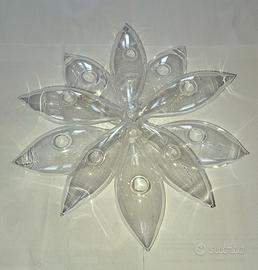 Portacandele in vetro decorativo da tavolo