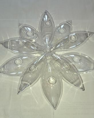 Portacandele in vetro decorativo da tavolo