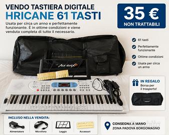 tastiera digitale Hricane 61 tasti