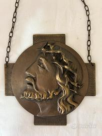 Placca Gesu in bronzo